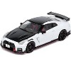 Nissan GT-R (R35) Nismo RHD (Right Hand Drive) White with Carbon Hood and Top 1/64 Diecast Model Car by Inno Models - 2 of 4