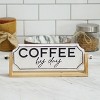 VIP Metal 14 in. White Reversible Coffee Wine Table Sign - 3 of 4