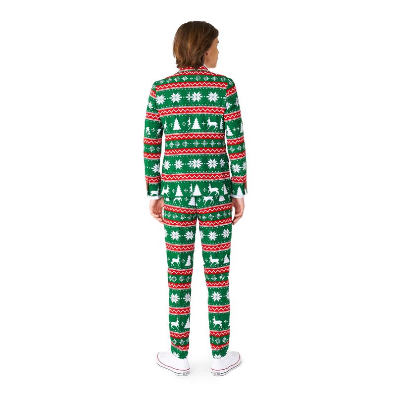 OppoSuits Teen Boys Christmas Suit - Festive Green, 2 of 5