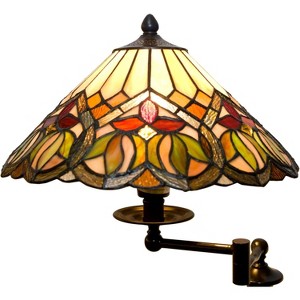 Fine Art Lighting Tiffany Style Floor Reading Lamp with Swing Arm - 1 of 4