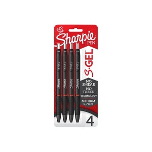 Sharpie S-Gel Retractable Gel Pen Medium Point Red Ink 4/Pack (2169763) - 1 of 1