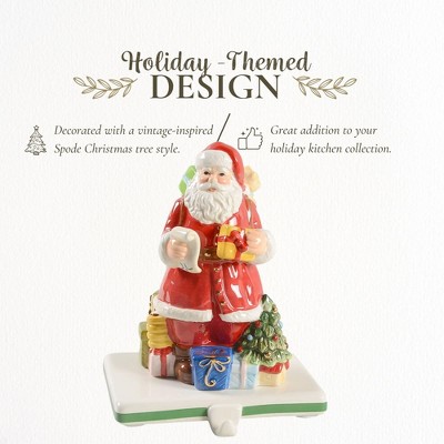 Spode 6.5" Red Earthenware Santa Stocking Holder