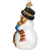 Old World Christmas Glass Blown Ornament for Christmas Tree, Snowman with Playful Pets - 3 of 4