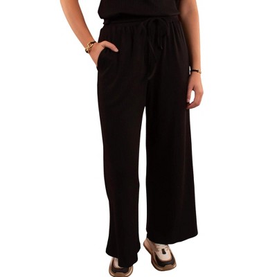 Women's Moonlit Magic Ribbed Slouchy Pant - Mikarose