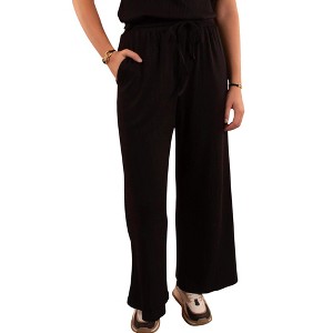 Women's Moonlit Magic Ribbed Slouchy Pant - Mikarose - 1 of 3