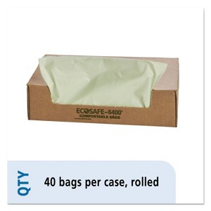 Stout by Envision EcoSafe-6400 Bags, 48 gal, 0.85 mil, 42" x 48", Green, 40/Box - 1 of 4