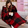 PAVILIA Faux Shearling Wearable Blanket Hoodie, Cozy Oversized Hooded Sweatshirt Adults, Warm Fleece Big Pocket - 3 of 4