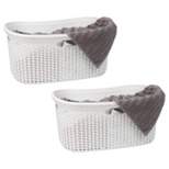 Mind Reader Set of 2 40L Ventilated Laundry Basket White