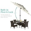 Best Choice Products 10ft 3-Tier Solar Patio Umbrella w/ 24 LED Lights, Tilt Adjustment, Easy Crank - 4 of 4