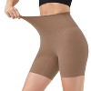 NPolar Women's High Waist Biker Shorts with 6.3In Inseam No Front Seam for Workout Yoga Running Volleyball Dance - 4 of 4