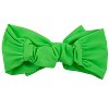 RuffleButts Girls UPF50+ Swim Bow Headband - Neon Lime, One Size - 2 of 2