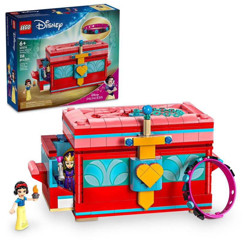 LEGO Disney Snow White&#39;s Jewelry Box Building Toy with Disney Bracelet 43276, 1 of 8