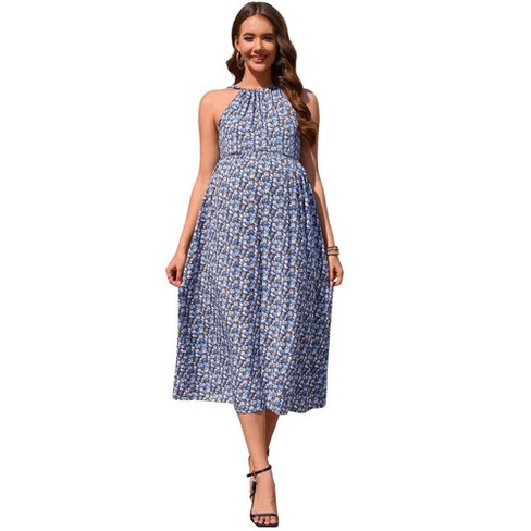 Flowy midi summer dress best sale