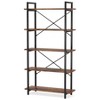 Hommoo 5-Tier Bookshelf, Industrial Bookcase - 4 of 4