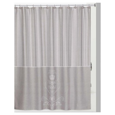 13pc Royal Hotel Shower Curtain and Hook Set Taupe - Creative Bath
