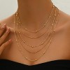 Paaaawaters Plated Multi-Layer Thin Chain Necklace With Round Beads, Handmade Designer Jewelry For Women - 3 of 4