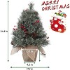 Acekool 2ft Mini Tabletop Tree - Pre-Lit LED Decor with Pinecone Accents - 3 of 4