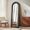 64x21" Arched Rustic Mirror - Solid Wood Frame. Includes Stand for Leaning, Hanging, or Free Standing in Any Room - 2 of 4