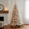 HomeRoots 7' White Pre Lit Full Flocked Fir Christmas Tree - 2 of 4