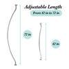 LunaLulinlk 44" - 72" Adjustable Curved Shower Curtain Rod, Chrome - 4 of 4