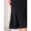 INSPIRE CHIC Women's High Waist Ruffle Hem Midi Length Mermaid Skirt - 4 of 4
