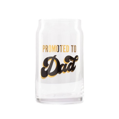 Pearhead Promoted to Dad Beer Glass 16 oz