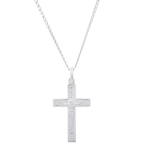 Steeltime  Sterling Silver Mens Cross Rhodium - image 1 of 3