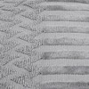 Hastings Home Chevron Pattern Decorative Cotton Bath Towel Set - 6-pc, Silver - 3 of 4
