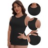 INSPIRE CHIC Women's Tummy Control Slimming Waist Shaper Crew Neck Traceless Sleeveless Long Tank Undershirt - 3 of 4