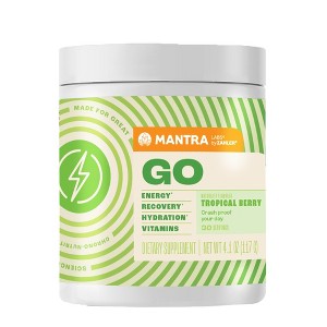Mantra by Zahler GO, Preworkout Energy Booster Supplement with Caffeine, Electrolytes and Vitamins - 30 Servings - 1 of 4