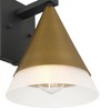Possini Euro Design Possini Euro Leo 10"H Sand Black and Brass Outdoor Wall Light Set of 2 - 3 of 4