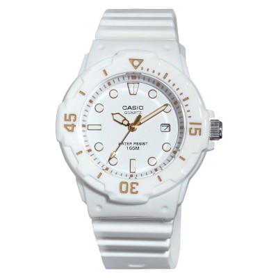 casio women's white watch
