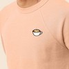 Dalix Cappuccino Embroidered Fleece Crewneck Long Sleeve Sweatshirt Mens - 4 of 4