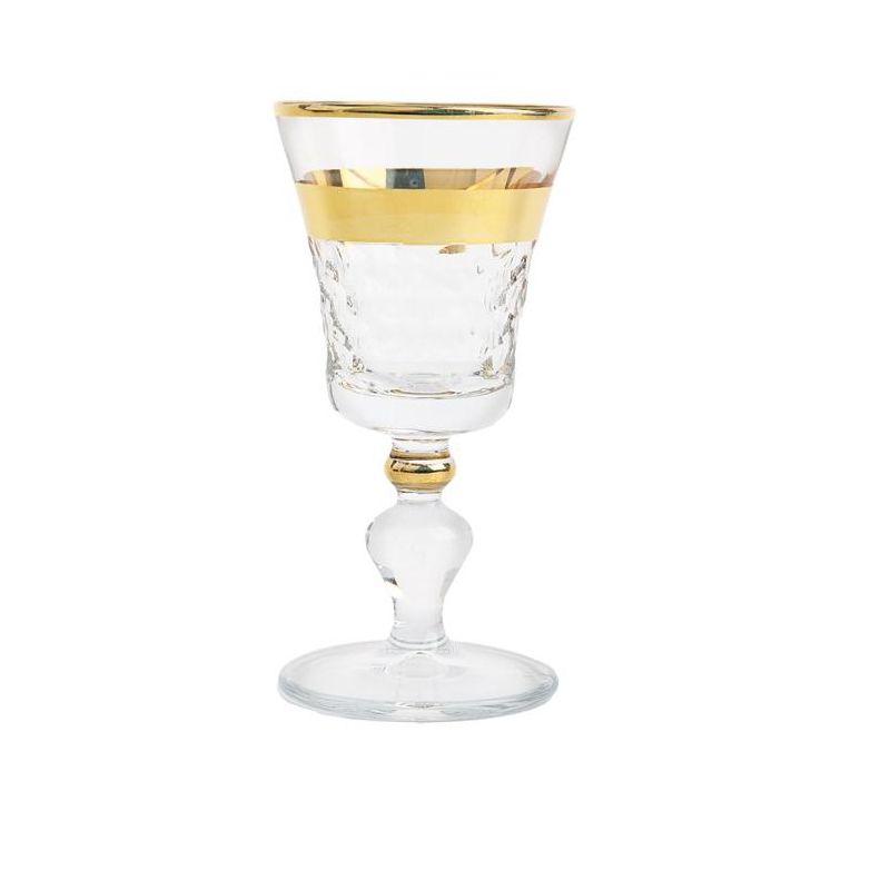 Classic Touch Set of 6 Liquor Glasses with Gold and Crystal Detail, 1 of 4