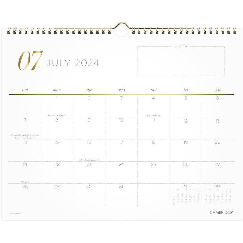 Cambridge 2024-25 Monthly 12&#34;x14.875&#34; Wall Calendar Lucid, 1 of 6
