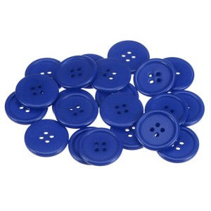 Unique Bargains Resin Craft Snap Round Flat 4-Hole Sewing Buttons 50 Pcs - 1 of 4