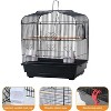 Travel Bird Cage Portable Birdcage with Handle and Perches for Small Parrots Canaries Cockatiels Lovebirds Finches Budgies Conures - 4 of 4