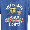 Women's - SpongeBob SquarePants - My Favorite Color Is Christmas Lights Short Sleeve Graphic T-Shirt - 2 of 4