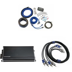 KICKER CXA660.5 5-Channel Amplifier & 4AWG Amp Install Kit ( Includes RCAS ) - 1 of 4