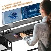 GustoWave L Shaped Desk, 76 Inch Reversible Office Desk with File Drawer,with Storage, L Shape Desk with Monitor Shelf, Gray - 4 of 4