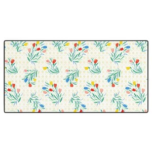 Jacqueline Maldonado Tulips and Lattice Natural Desk Mat - Deny Designs - 1 of 4