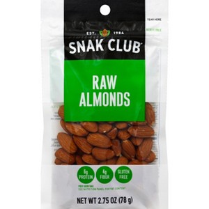 Snak Club Almonds Raw - Case of 6 - 2.75 OZ - 1 of 1