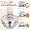 Itopfox Stainless Steel Mixing Bowls Set with Airtight Lids & Grater Attachments, Non-Slip Silicone Bottoms, Nesting Bowls for Mixing & Serving - 3 of 4