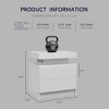 Nightstand With 2 Drawers, Bedside Tables With Adjustable LED Lights, Small Night Stands, Modern Side Table For Living Room Bedroom, Easy Assembly - 3 of 4