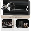 Slim Entryway Organizer with 2 Flip Drawers, Tempered Glass Top Shoe Storage Cabinet with Drawer, Free Standing Shoe Rack with LED Light for Hallway - 4 of 4