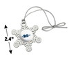 Millikin University Secondary Logo Metal Snowflake Christmas Tree Holiday Ornament - 3 of 3