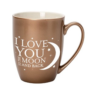 Elanze Designs I Love You To The Moon And Back Bronze 10 ounce New Bone China Coffee Cup Mug - 1 of 4