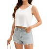 ATHLECHIC Women Casual Breathable Cotton Cropped Tank Top Summer Sleeveless Shirt - 4 of 4