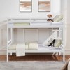 NicBex Bunk Bed,Wood Bunk Bed Frame with Ladder and High Guardrail,Twin Size Bed Frame for Kids Teens,No Box Spring Needed - 2 of 4
