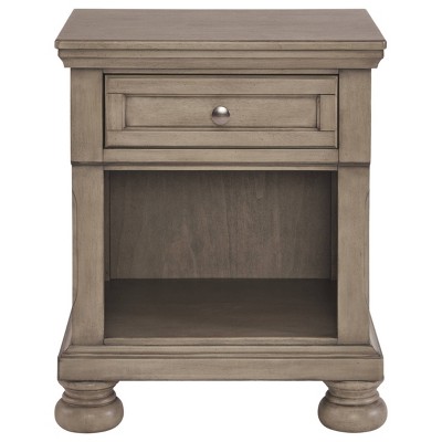 Photo 1 of **cracked drawer** Signature Design by Ashley Lettner Modern Traditional 1 Drawer Nightstand, Light Gray
